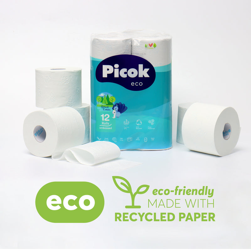 Picok Eco Toilet Tissue Paper 12Rolls