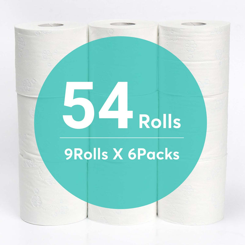 Picok Ultra Soft Toilet Tissue Paper 9Rolls (6Packs) Bulk